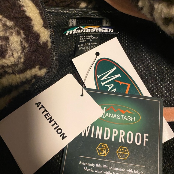 Men's Geometric Manastash Fleece Performance Jacket - Picture 3 of 3